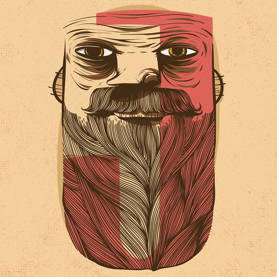 Letters Turned Into Faces With Beautiful Typography