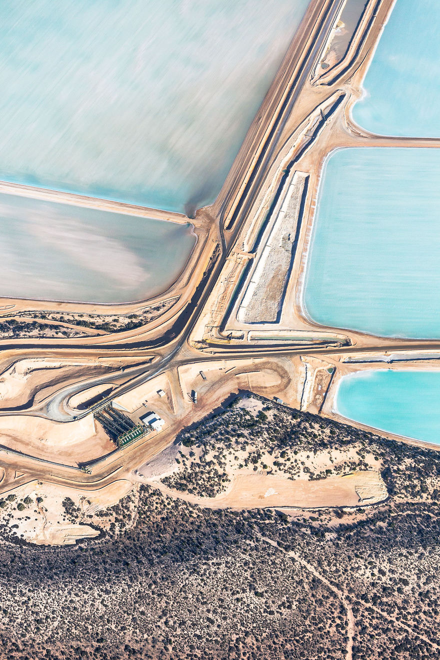 Blue Salt Fields In Australia Look Like Paintings From Above Blue Salt Fields In Australia Look Like Paintings From Above