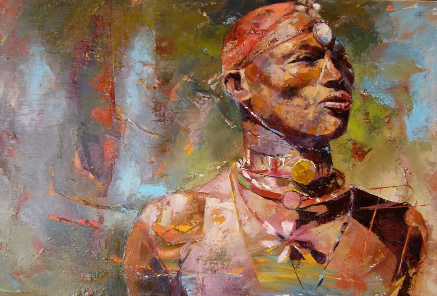 Africa-Inspired Palette Knife Paintings By Radka Kirby Africa-Inspired Palette Knife Paintings By Radka Kirby
