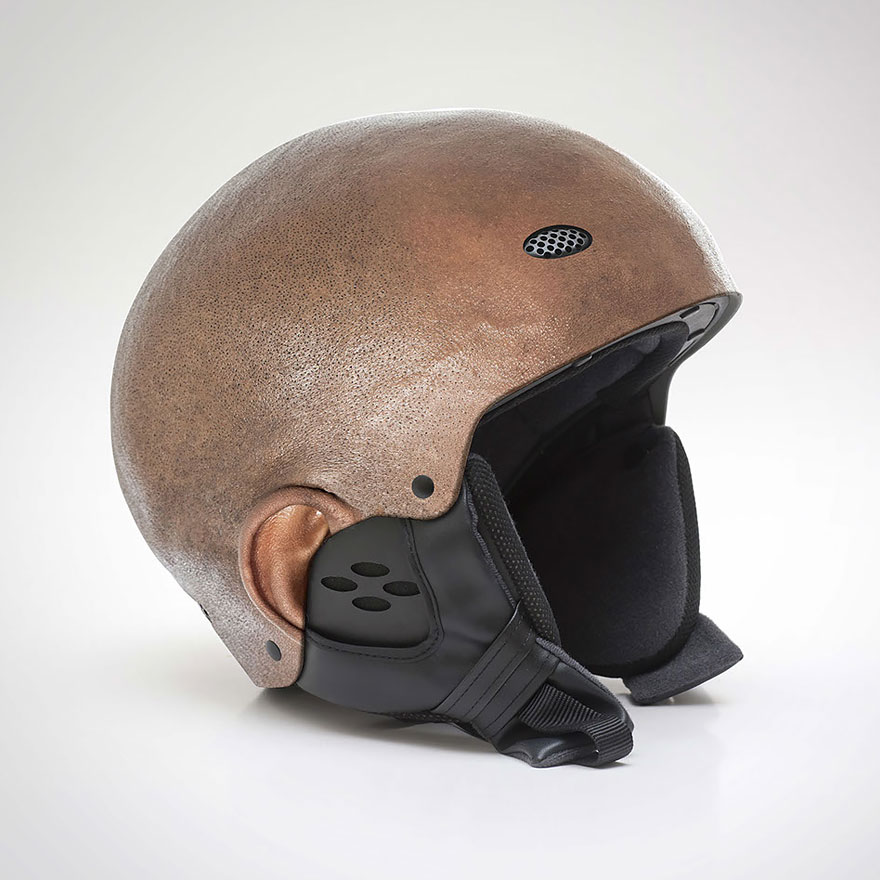 Creepy Human-Skin Helmets By Jyo John Mullor Creepy Human-Skin Helmets By Jyo John Mullor