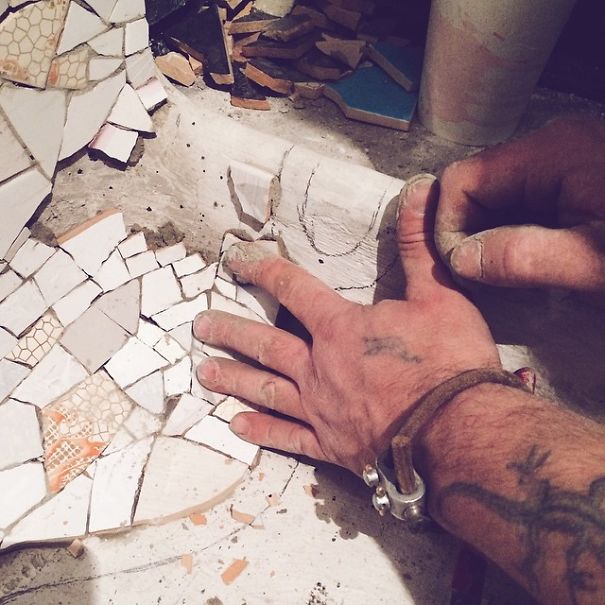 Robot Sink: My Newest Mosaic For A Bar In Russia Robot Sink: My Newest Mosaic For A Bar In Russia