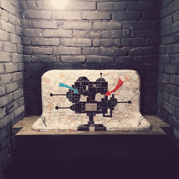 Robot Sink: My Newest Mosaic For A Bar In Russia Robot Sink: My Newest Mosaic For A Bar In Russia