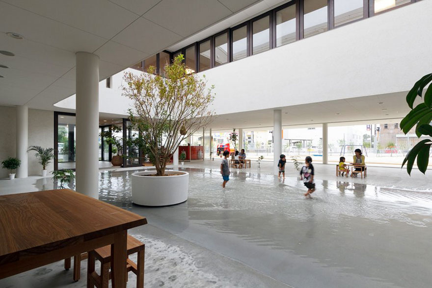 New Preschool In Japan Collects Rainwater Into Puddles For Kids To Play In New Preschool In Japan Collects Rainwater Into Puddles For Kids To Play In