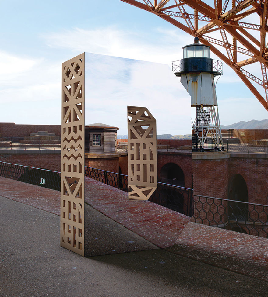 We Made Giant Mirror Letters In San Francisco To Show That Design Is All Around Us We Made Giant Mirror Letters In San Francisco To Show That Design Is All Around Us