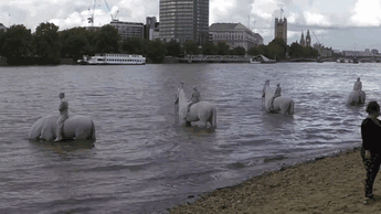 I Sculpted Four Horsemen And Submerged Them In The Thames To Warn Of Climate Change I Sculpted Four Horsemen And Submerged Them In The Thames To Warn Of Climate Change