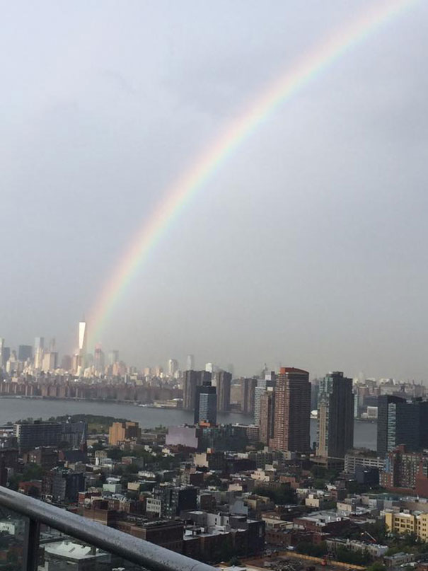 Rainbow Emerges From The World Trade Center The Day Before 9/11 Rainbow Emerges From The World Trade Center The Day Before 9/11