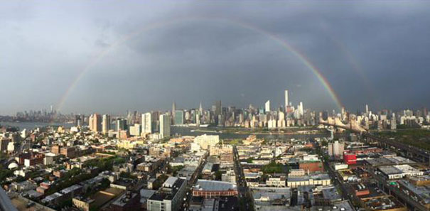 Rainbow Emerges From The World Trade Center The Day Before 9/11 Rainbow Emerges From The World Trade Center The Day Before 9/11