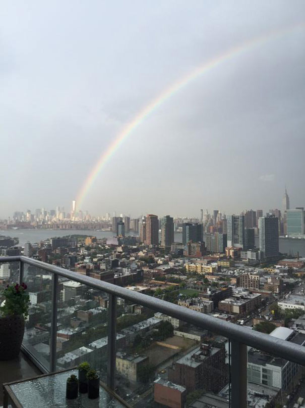 Rainbow Emerges From The World Trade Center The Day Before 9/11 Rainbow Emerges From The World Trade Center The Day Before 9/11