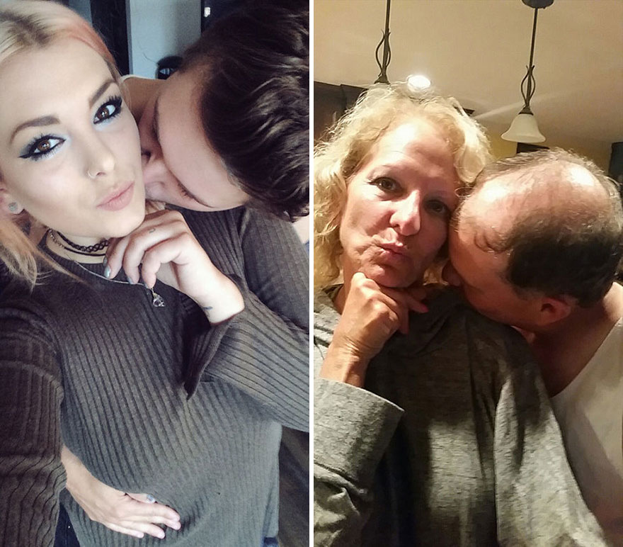 Parents Troll Daughter and Boyfriend by Recreating Their Facebook Selfies Parents Troll Daughter and Boyfriend by Recreating Their Facebook Selfies