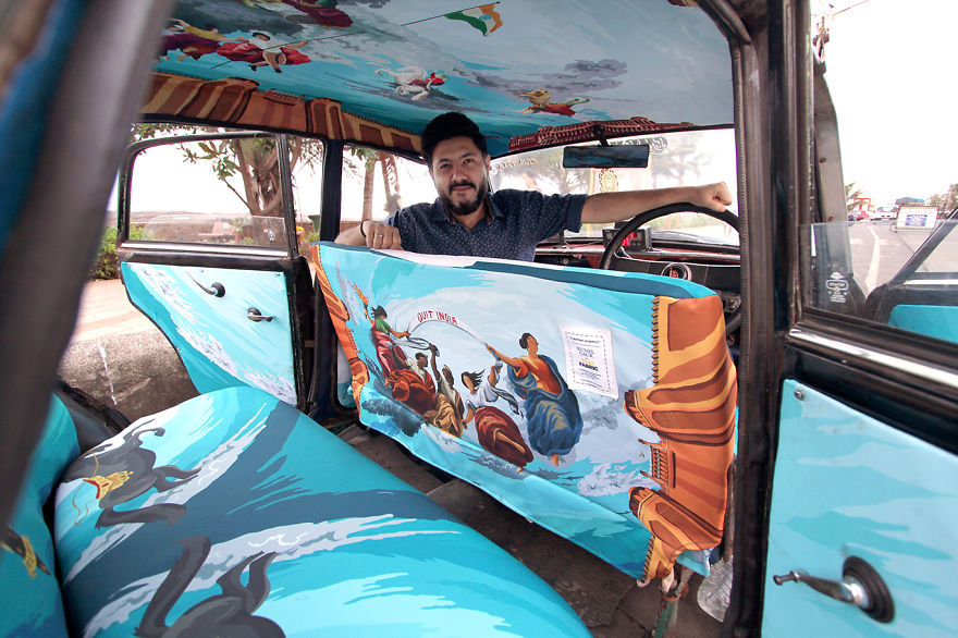 Designers Were Asked To Beautify Mumbai&#8217;s Taxis, So I Turned It Into Sistine Chapel
