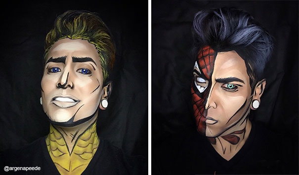 Makeup Artist Turns Himself Into Superheroes With Nothing But Makeup Makeup Artist Turns Himself Into Superheroes With Nothing But Makeup