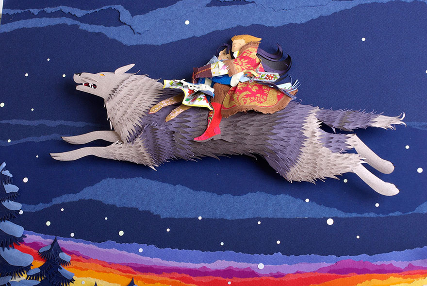 Russian Artists Create Intricate Paper Illustration Of Famous Fairytale