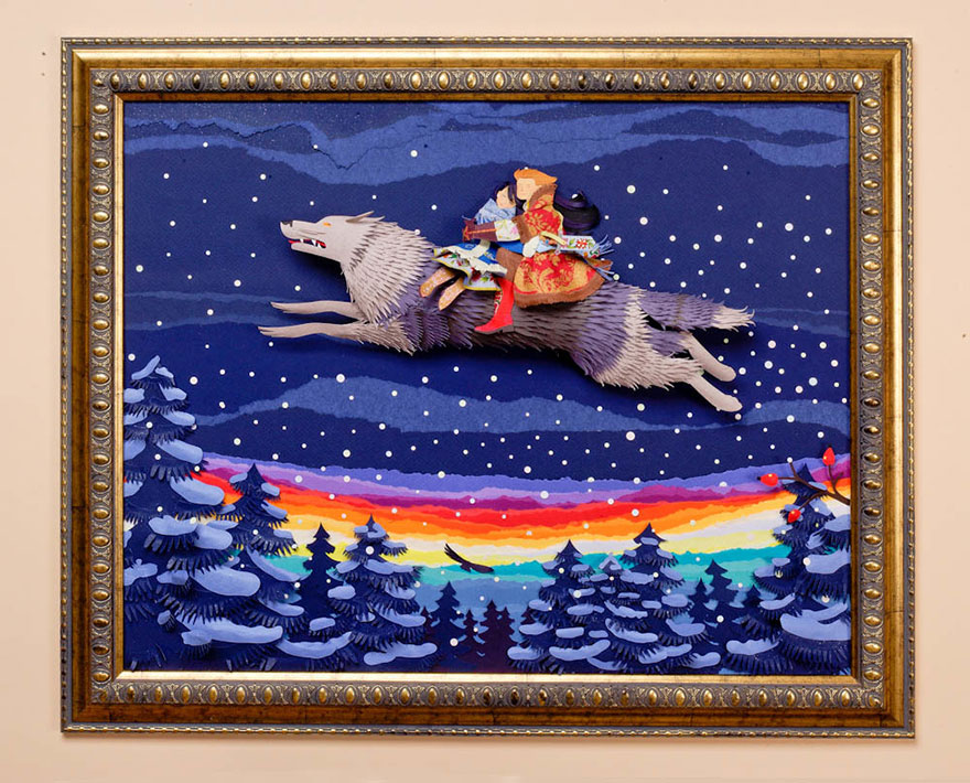 Russian Artists Create Intricate Paper Illustration Of Famous Fairytale