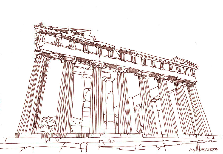 Architectural Drawings By Maja Wronska