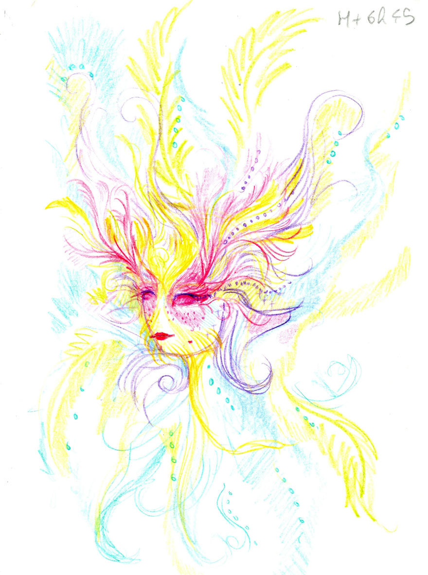 Artist Used LSD And Drew Herself For 9 Hours To Show How It Affects Brain Artist Used LSD And Drew Herself For 9 Hours To Show How It Affects Brain