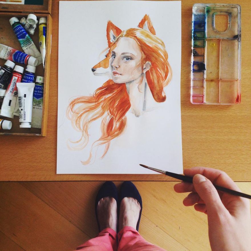 Portuguese Architect, Ballet Teacher And Illustrator Captures Her Life From Above Portuguese Architect, Ballet Teacher And Illustrator Captures Her Life From Above