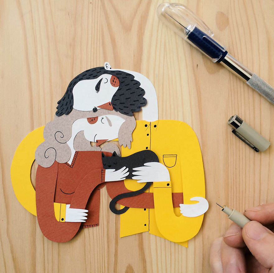 La Siesta: I Capture Cozy Family Moments With Paper Art La Siesta: I Capture Cozy Family Moments With Paper Art