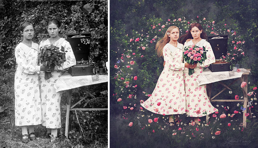 Historic Glass-Plate Photos From Romania Restored And Turned Into Colorful Art (Part 2)
