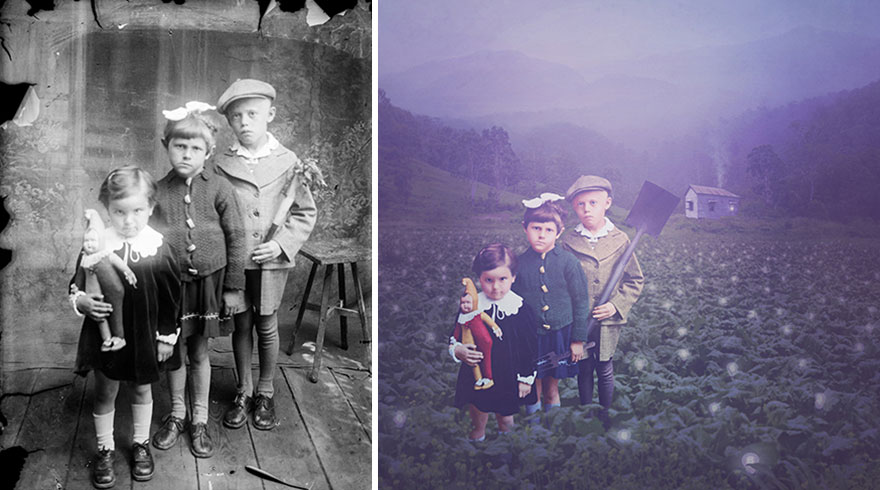 Historic Glass-Plate Photos From Romania Restored And Turned Into Colorful Art (Part 2)