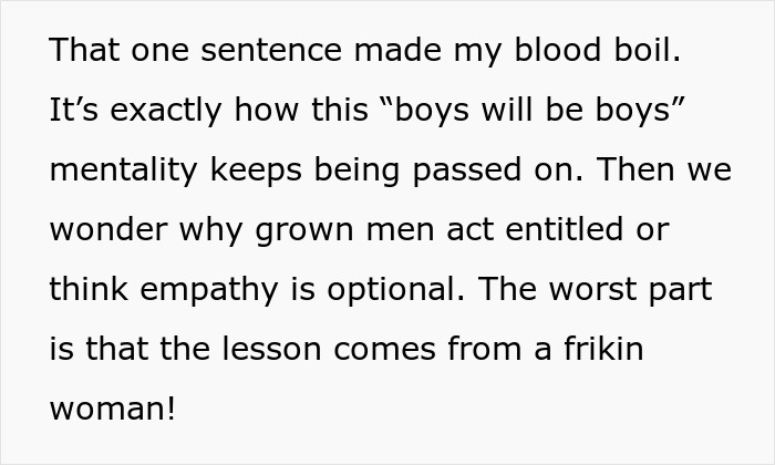 Mom Refuses To Discipline Son For Bullying A Girl At The Playground, Blames It On His Gender Instead Mom Refuses To Discipline Son For Bullying A Girl At The Playground, Blames It On His Gender Instead