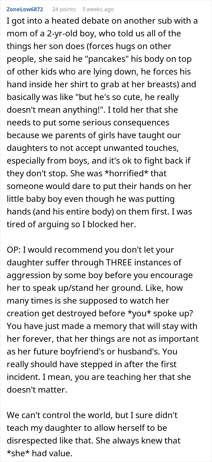 Mom Refuses To Discipline Son For Bullying A Girl At The Playground, Blames It On His Gender Instead Mom Refuses To Discipline Son For Bullying A Girl At The Playground, Blames It On His Gender Instead