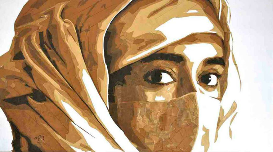 Artist Uses Packing Tape To Create Beautiful Portraits Of Moroccan People Artist Uses Packing Tape To Create Beautiful Portraits Of Moroccan People