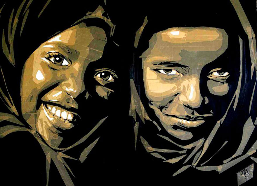 Artist Uses Packing Tape To Create Beautiful Portraits Of Moroccan People Artist Uses Packing Tape To Create Beautiful Portraits Of Moroccan People