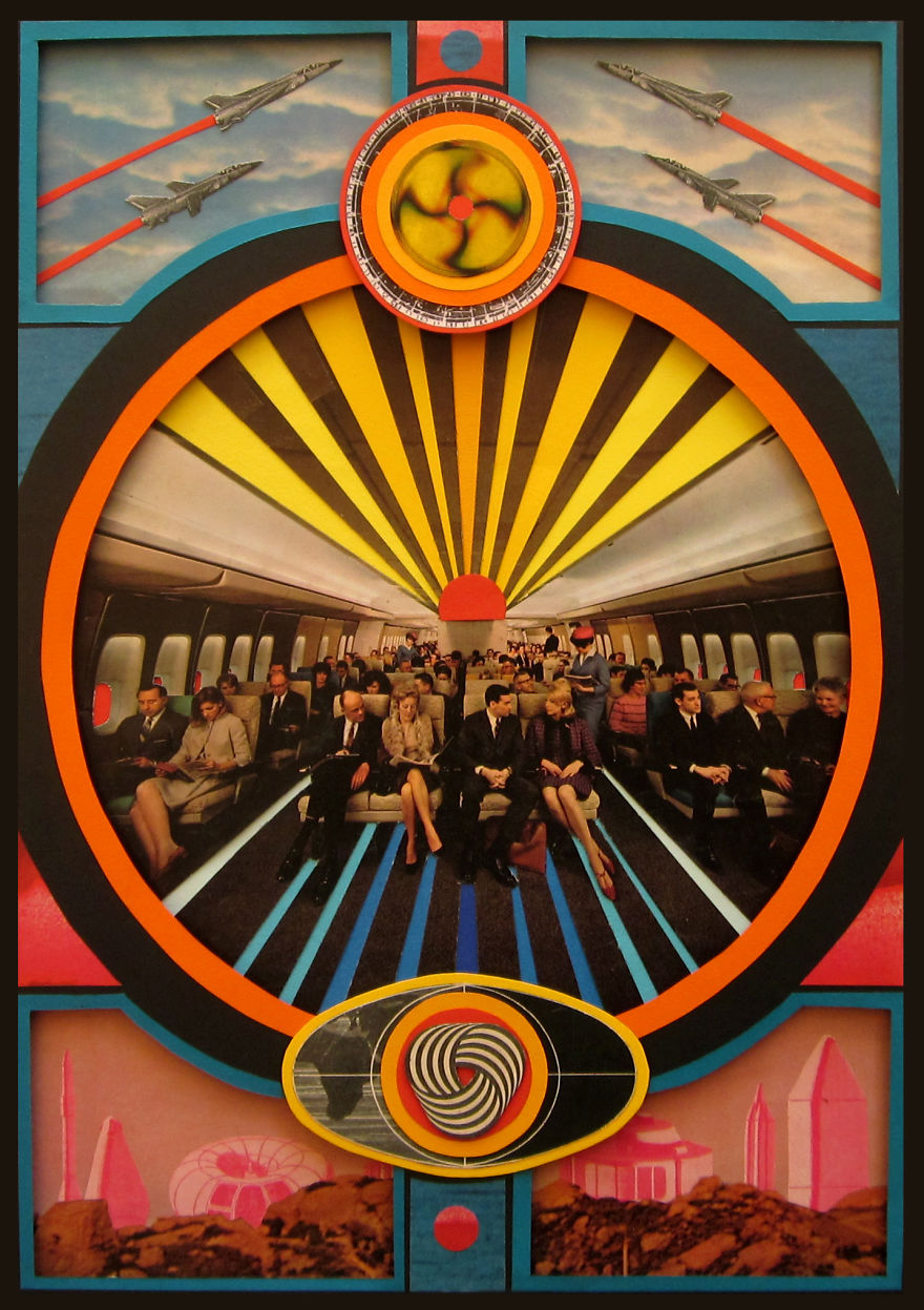 My Handmade Collages From Old Magazines And Colored Paper