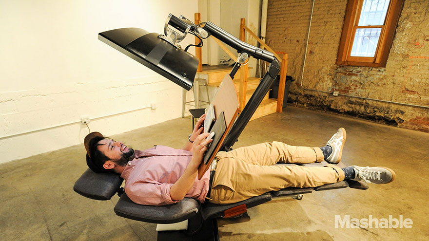 This $5,900 Desk Will Let You Work Lying Down This $5,900 Desk Will Let You Work Lying Down