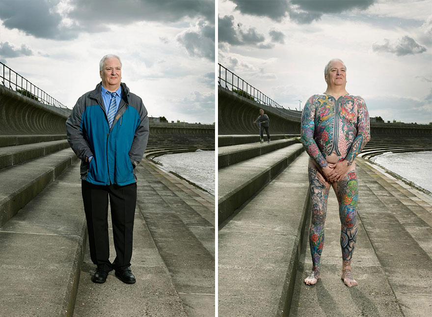 Photographer Reveals What Hides Under Tattooed People’s Everyday Clothes Photographer Reveals What Hides Under Tattooed People’s Everyday Clothes