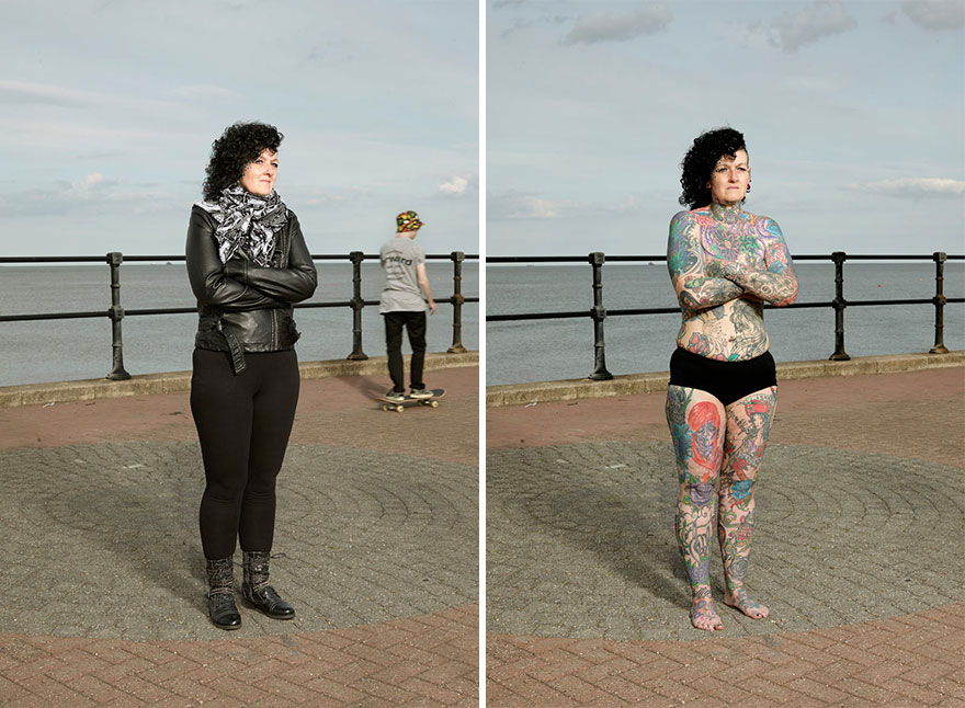 Photographer Reveals What Hides Under Tattooed People’s Everyday Clothes Photographer Reveals What Hides Under Tattooed People’s Everyday Clothes