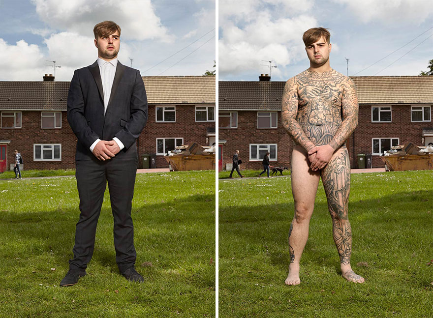 Photographer Reveals What Hides Under Tattooed People’s Everyday Clothes Photographer Reveals What Hides Under Tattooed People’s Everyday Clothes