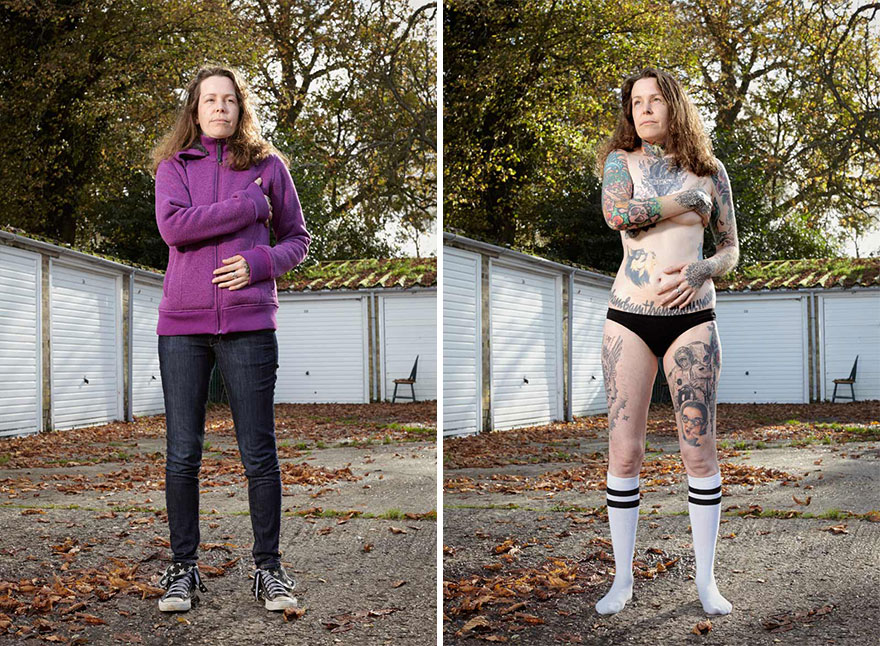 Photographer Reveals What Hides Under Tattooed People’s Everyday Clothes Photographer Reveals What Hides Under Tattooed People’s Everyday Clothes