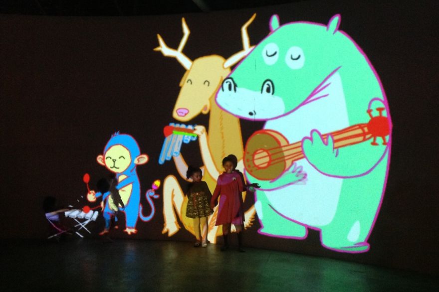 We Create Animated Street Art By Riding Tricycles With Projectors