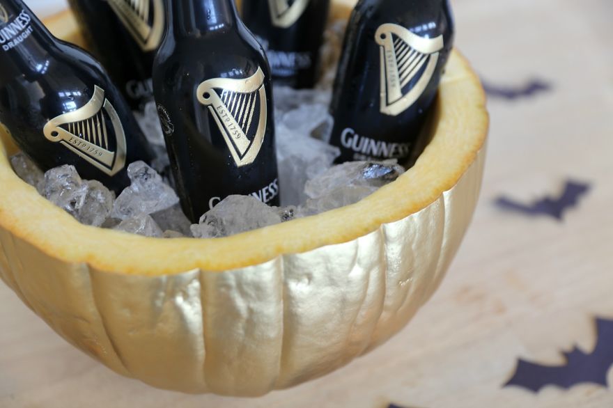 My DIY Pumpkin Drink Cooler For Halloween