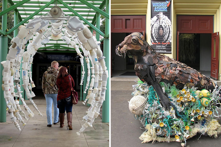 13 Giant Sculptures Made Entirely Of Beach Waste To Make You Reconsider Plastic Use 13 Giant Sculptures Made Entirely Of Beach Waste To Make You Reconsider Plastic Use