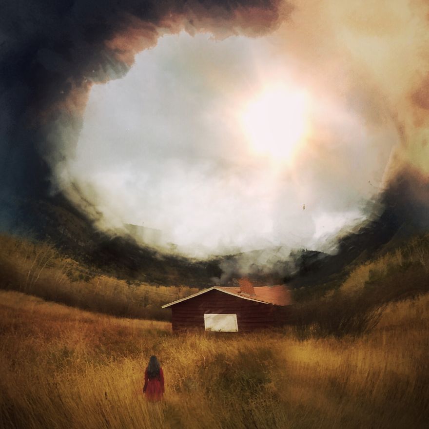 I Created A Series Of Tiny Planet Fantasy Worlds On My Iphone