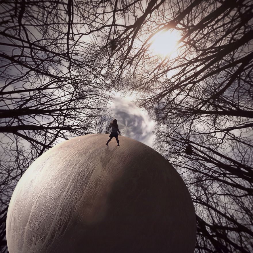 I Created A Series Of Tiny Planet Fantasy Worlds On My Iphone