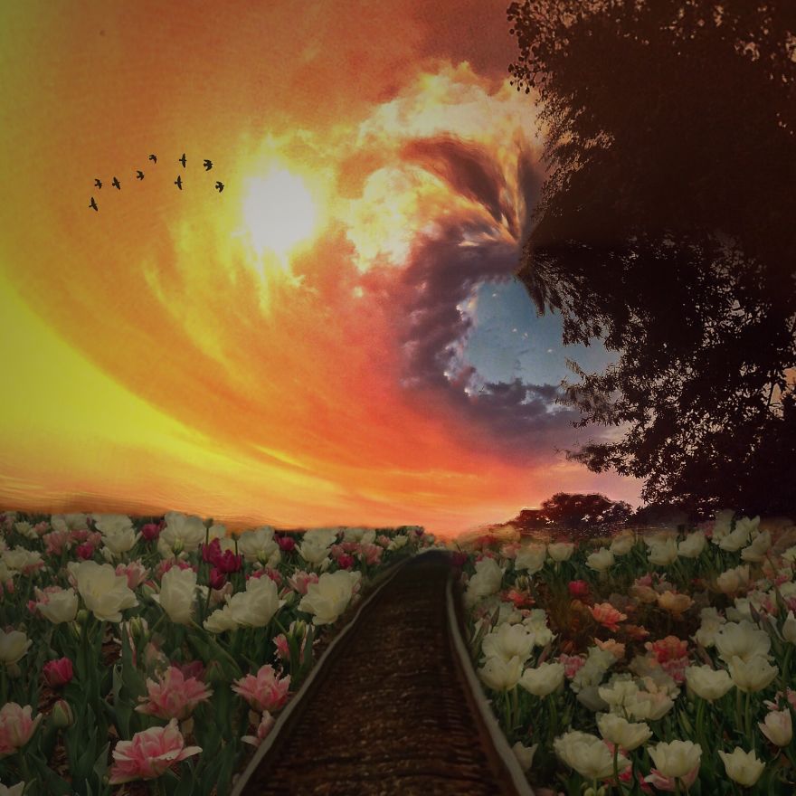 I Created A Series Of Tiny Planet Fantasy Worlds On My Iphone