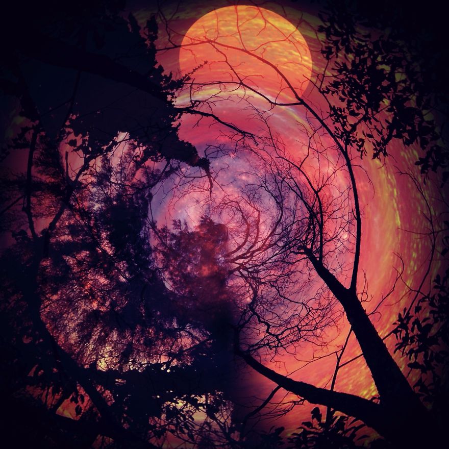 I Created A Series Of Tiny Planet Fantasy Worlds On My Iphone