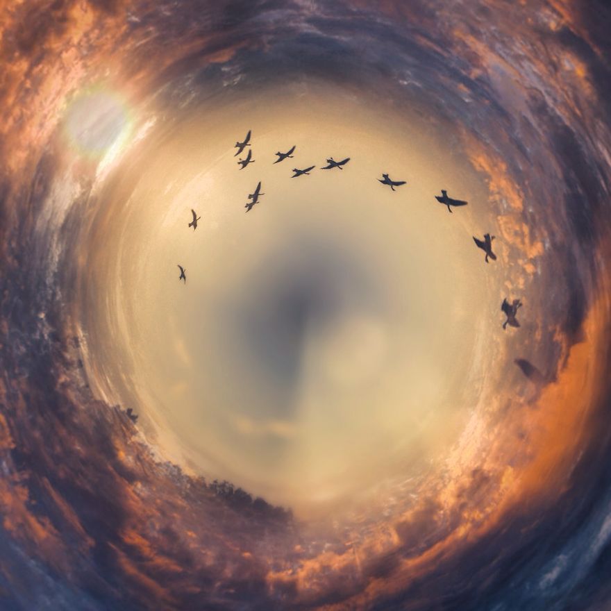 I Created A Series Of Tiny Planet Fantasy Worlds On My Iphone