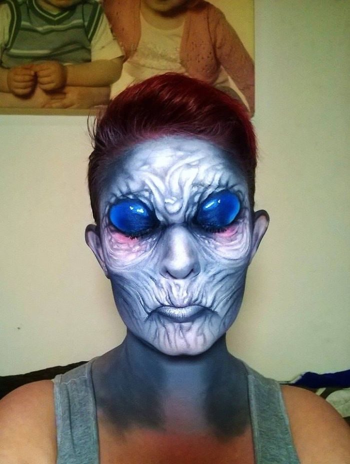 Self-Taught Artist Paints Terrifying Monsters On Faces