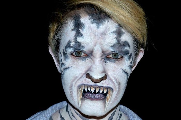 Self-Taught Artist Paints Terrifying Monsters On Faces