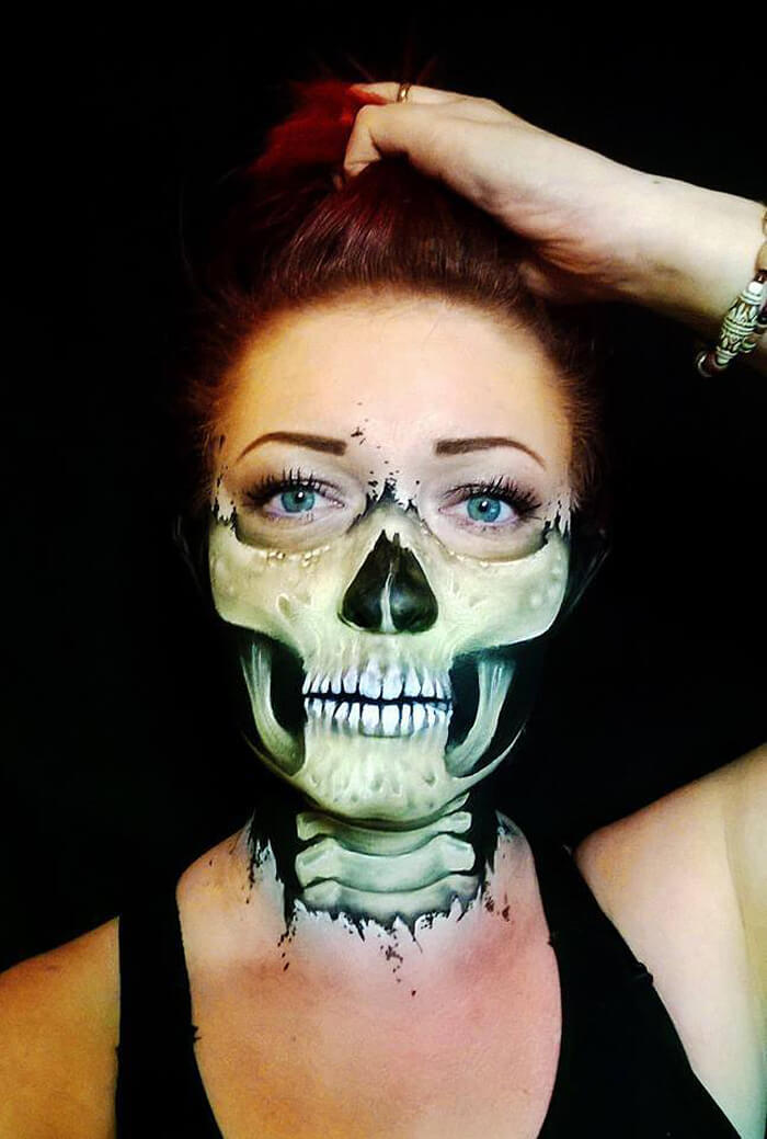 Self-Taught Artist Paints Terrifying Monsters On Faces
