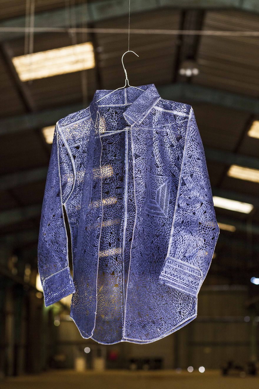 Intricate Paper-Cut Shirts By Greek Artist Stratis Tavlaridis