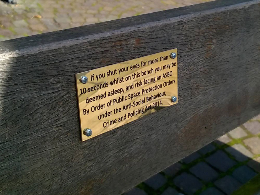 City Council Searches For Pranksters Who Added Funny Signs To Park Benches City Council Searches For Pranksters Who Added Funny Signs To Park Benches