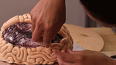 How To Make A Red Velvet Brain Cake For Halloween
