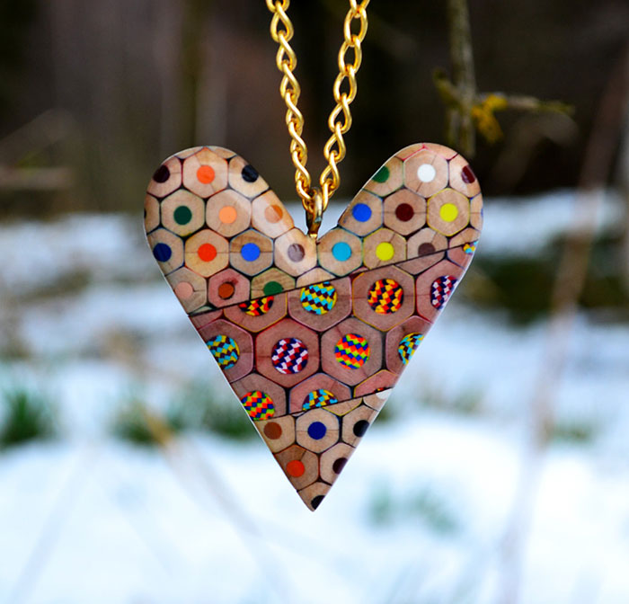 Jewelry Made From Coloured Pencils By Czech Artist