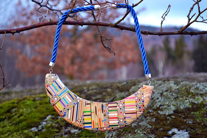 Jewelry Made From Coloured Pencils By Czech Artist