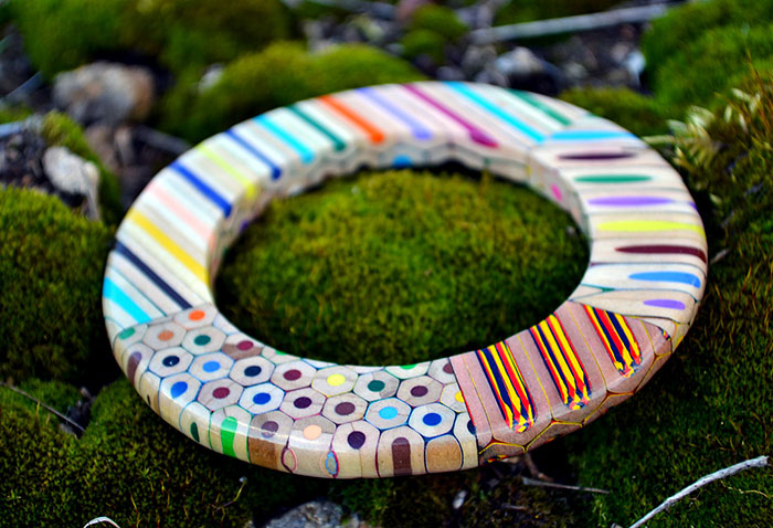 Jewelry Made From Coloured Pencils By Czech Artist